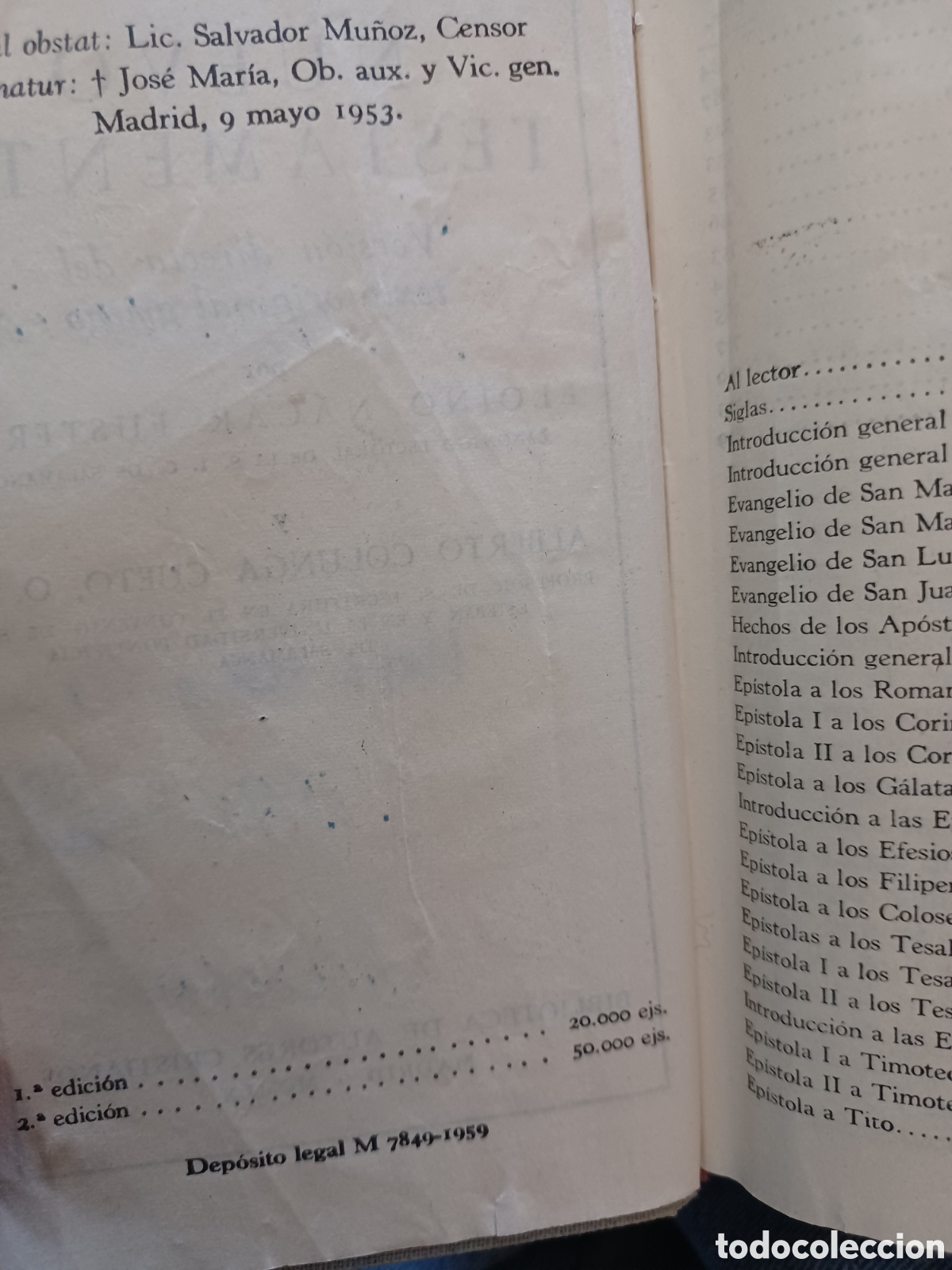 Libros: Barybook 156. N&aacute;car Colunga Nuevo Testamento en 1953 - Foto 4
