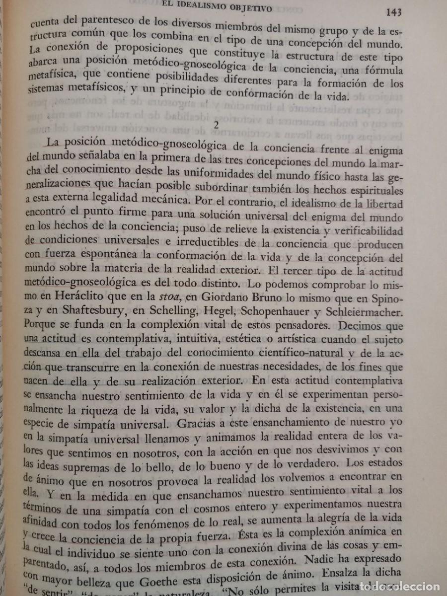 Libros: Teor&iacute;a de la concepci&oacute;n del mundo. - DILTHEY, Wilhelm: - Foto 6