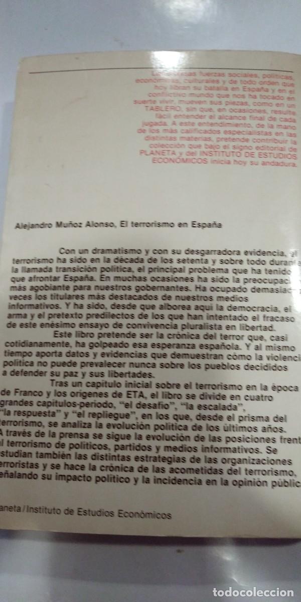 Libros: El terrorismo en Espa&ntilde;a Alejandro Mu&ntilde;oz Alonso - Foto 2