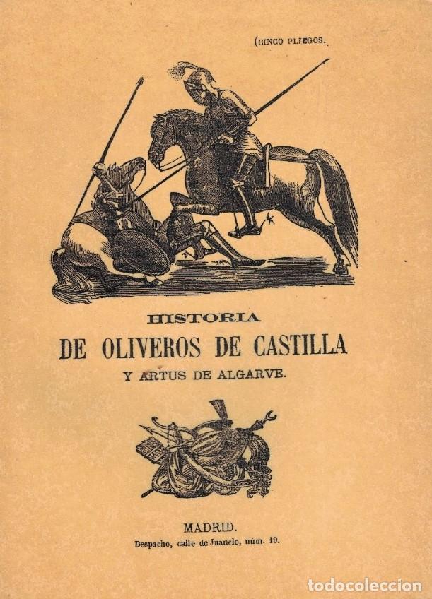 Libros: HISTORIA DE OLIVEROS DE CASTILLA Y ARTUS DE ALGARVE. - An&oacute;nimo. - Foto 1