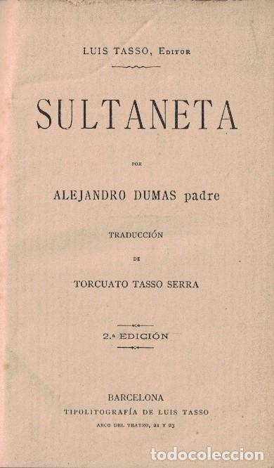 Libros: SULTANETA. - Dumas. Alejandro, (padre) - Foto 1
