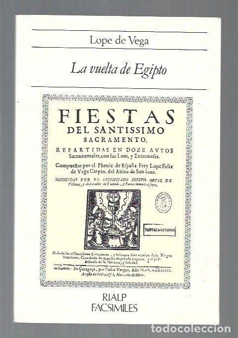 Libros: VUELTA DE EGIPTO - LA (FACSIMIL) - LOPE DE VEGA, FELIX - Foto 1