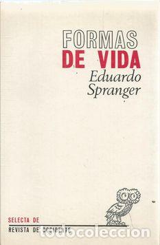 Libros: FORMAS DE VIDA - SPRANGER,EDUARDO - Foto 1
