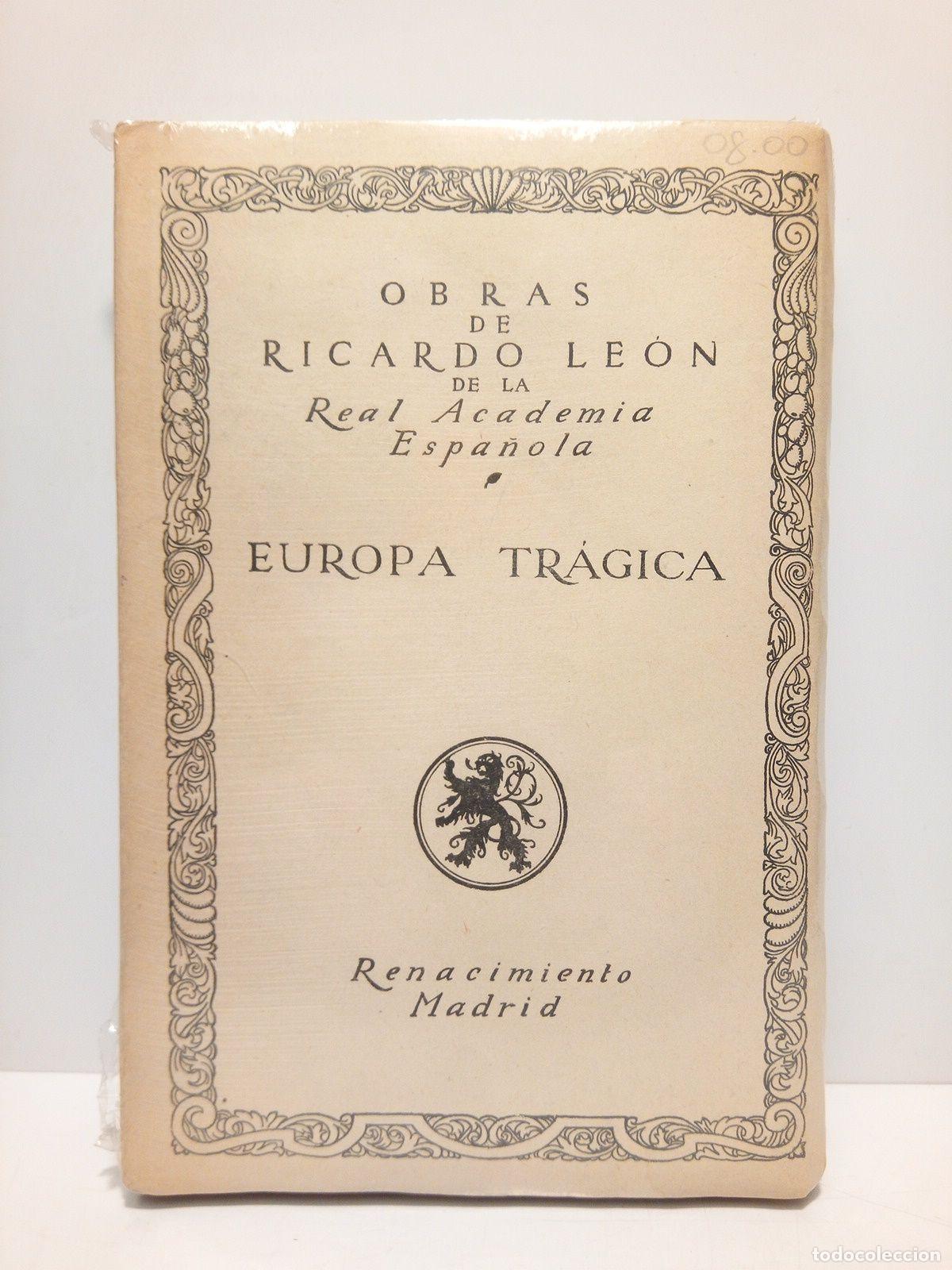 Libros: LEON, Ricardo - Europa tr&aacute;gica - Foto 1
