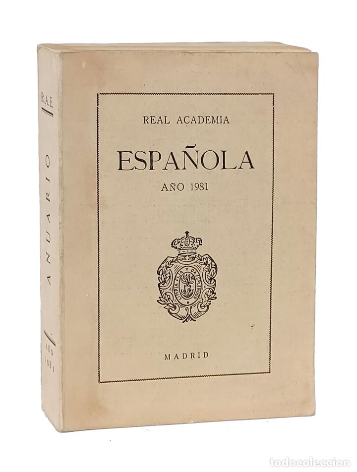 Libros: Real Academia Espa&ntilde;ola (R.A.E.) Anuario. A&ntilde;o 1981 - Foto 1