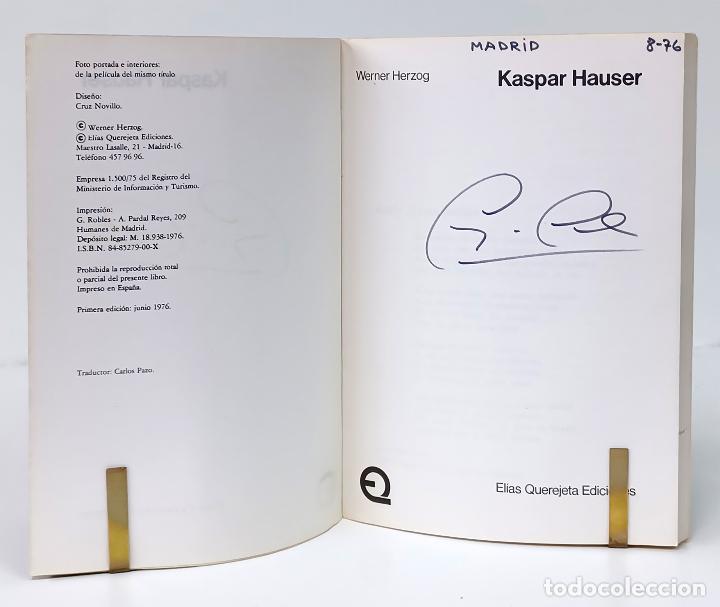 Libros: HERZOG (Werner). Kaspar Hauser - Foto 3