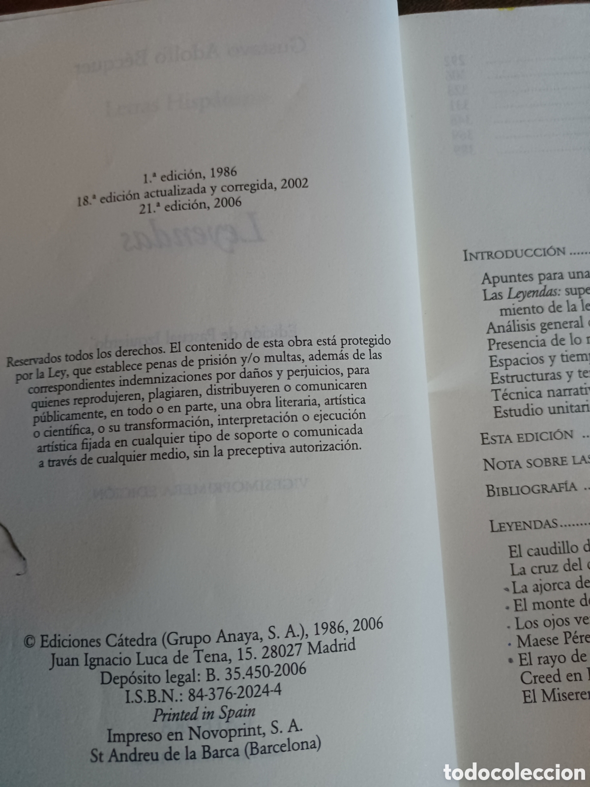 Libros: Barybook lote Leyendas Gustavo Adolfo B&eacute;cquer catedra letras - Foto 4