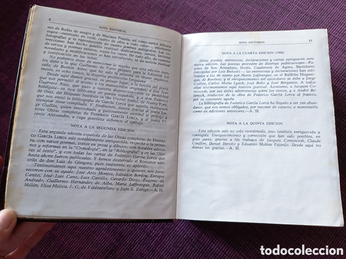 Libros: Federico Garc&iacute;a Lorca obras completas. Aguilar - Foto 5