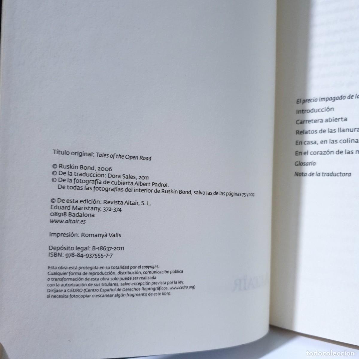 Libros: CARRETERA ABIERTA - Ruskin Bond ~ - Foto 6