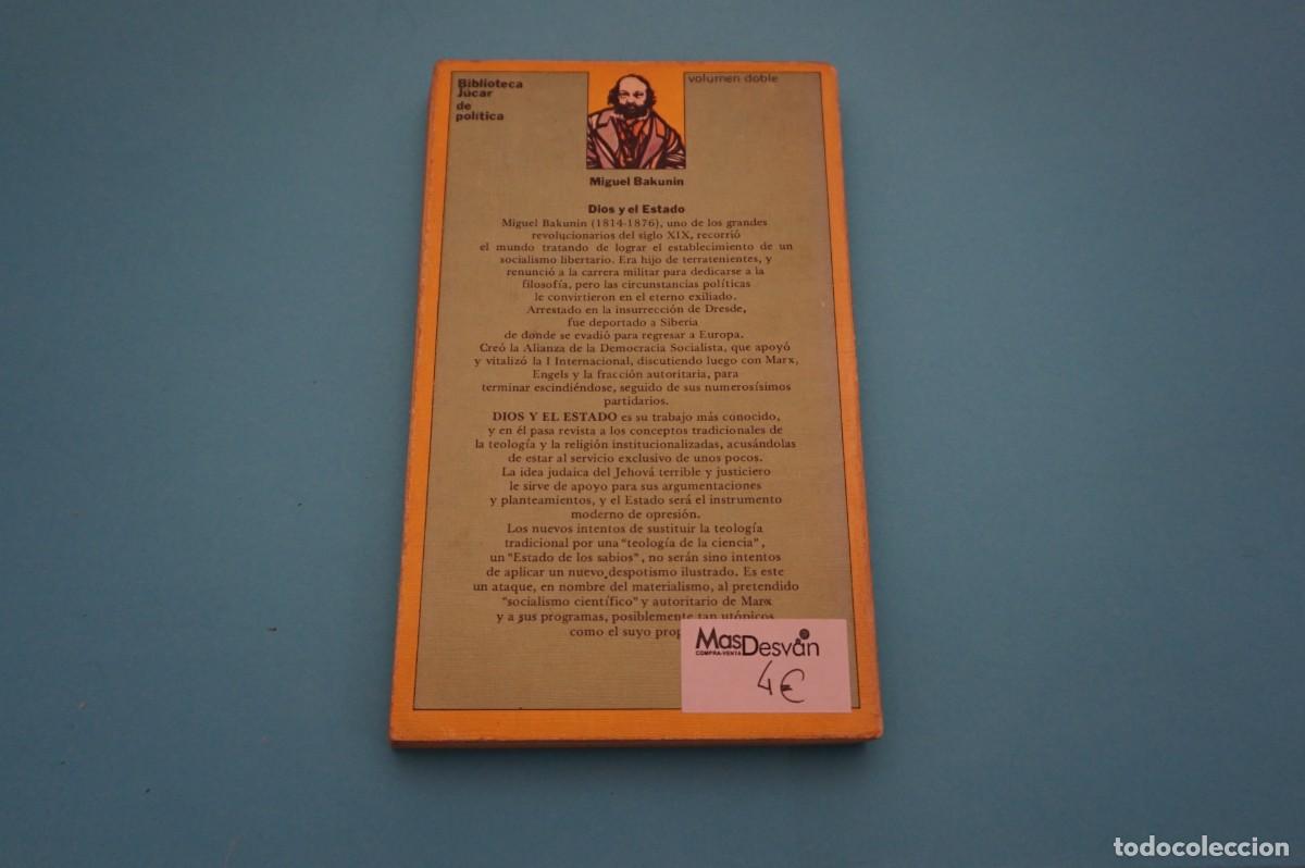 Libros: AR12AB/ DIOS Y EL ESTADO - MIJAIL BAKUNIN / BIBLIOTECA JUCAR - Foto 5
