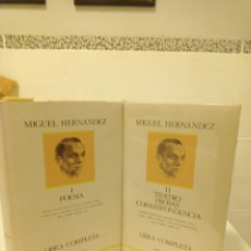 Libros: MIGUEL HERNÁNDEZ. OBRA COMPLETA. 2 VOLS. SANCHEZ VIDAL-CARMEN ALEMANY