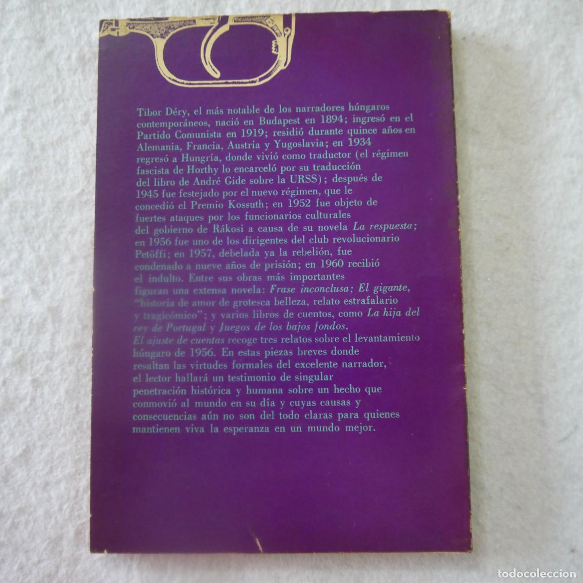 Libros: EL AJUSTE DE CUENTAS - TIBOR D&Eacute;RY - EDICIONES ERA - 1968 - Foto 2