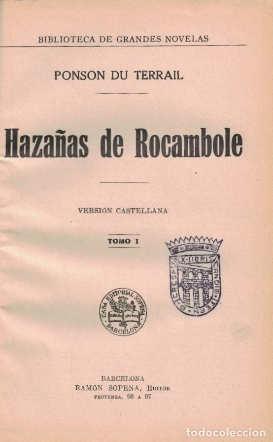 Libros: HAZA&Ntilde;AS DE ROCAMBOLE. 2 Tomos. - Terrail. Ponson du, - Foto 1