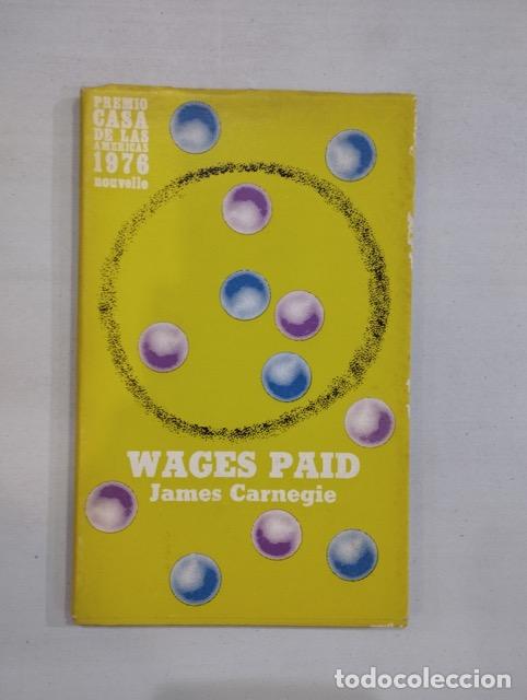 books: James Carnegie - Wages Paid