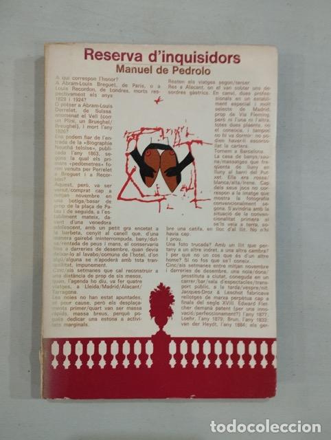 Libros: Manuel de Pedrolo - Reserva dinquisidors - Foto 1