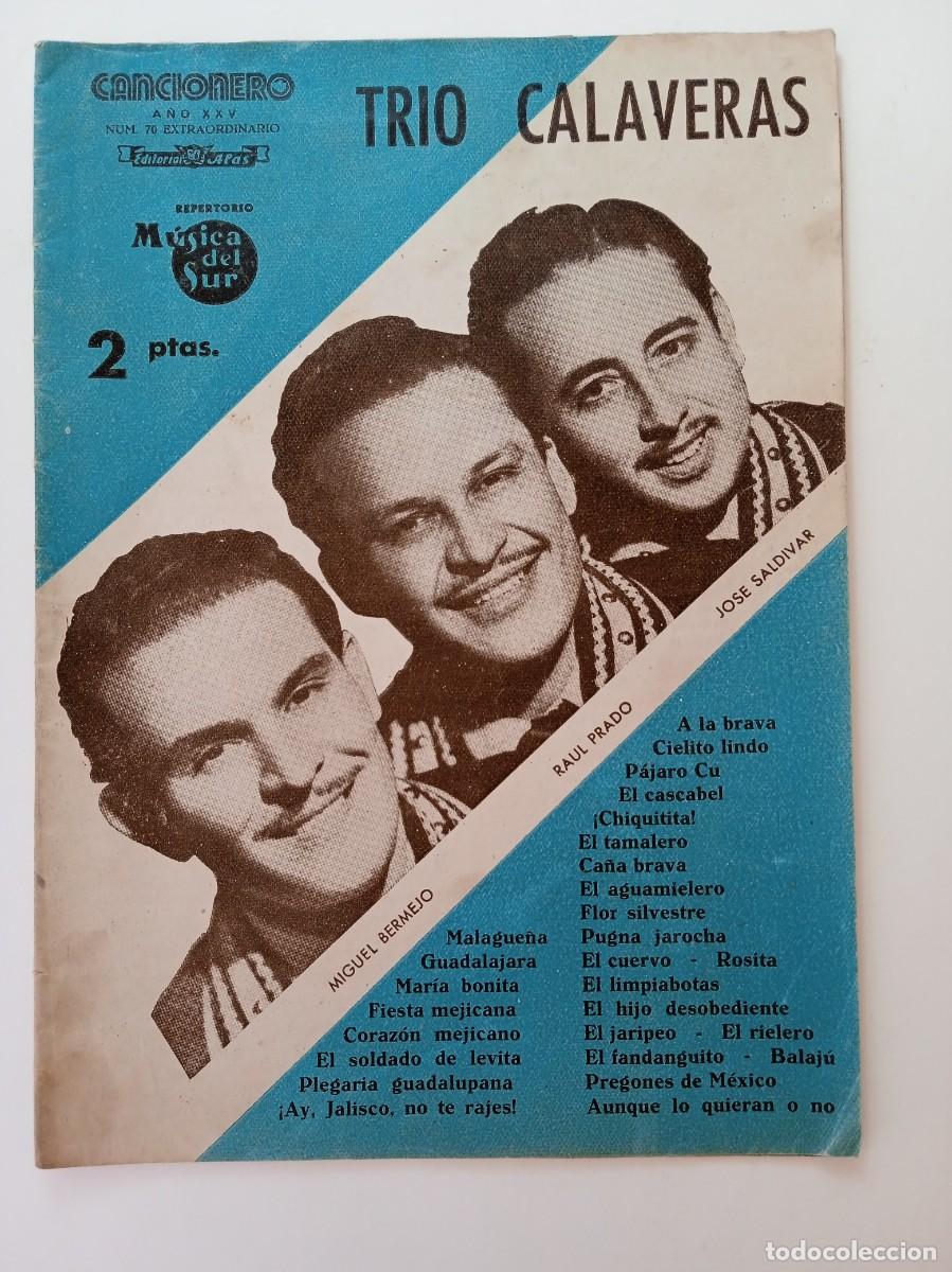 Libros: CANCIONERO TRIO CALAVERAS - EDITORIAL ALAS - Foto 1