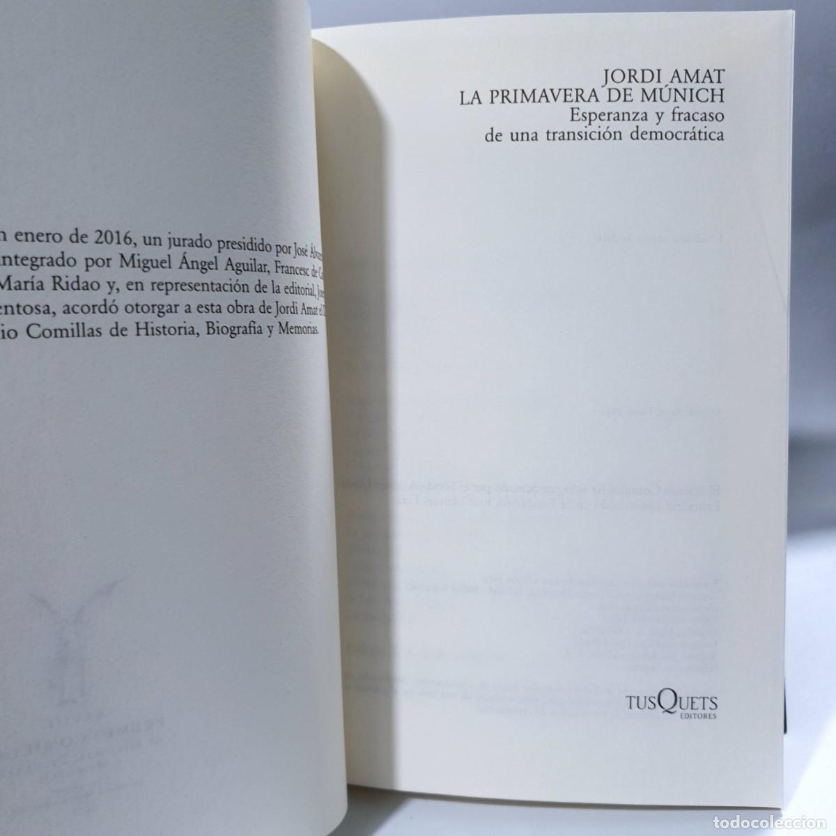 Libros: LA PRIMAVERA DE M&Uacute;NICH - Jordi Amat * - Foto 6