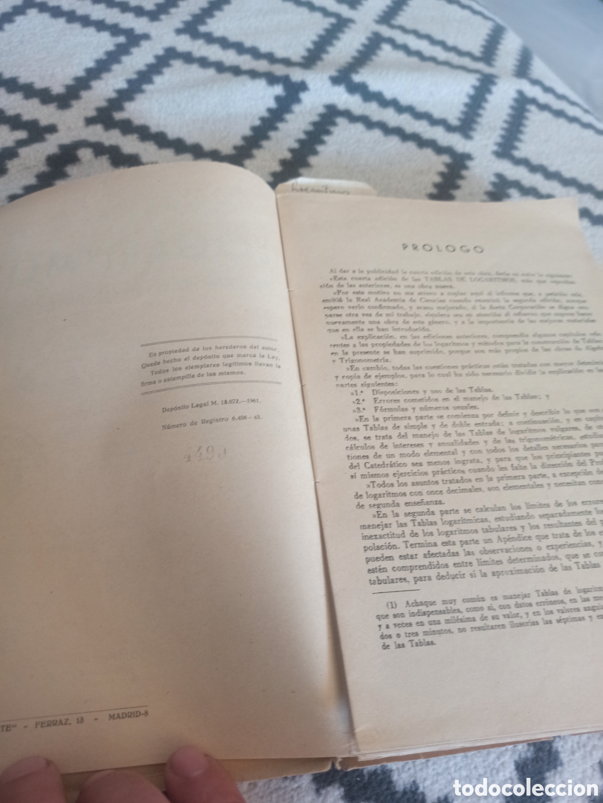 Libros: Libro Tablas de Logaritmos 1962 en buenas condiciones - Foto 7