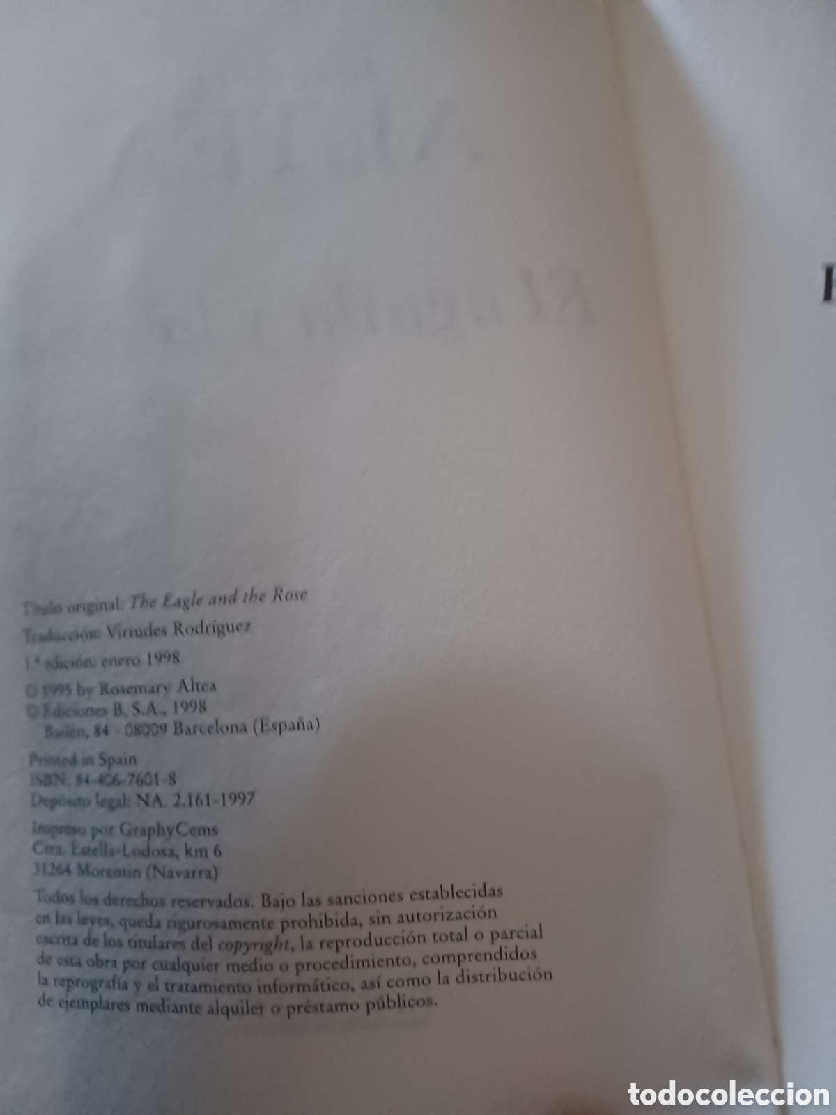 Libros: Barybook C57. . El &aacute;guila y la Rosa Rosemary Altea - Foto 3