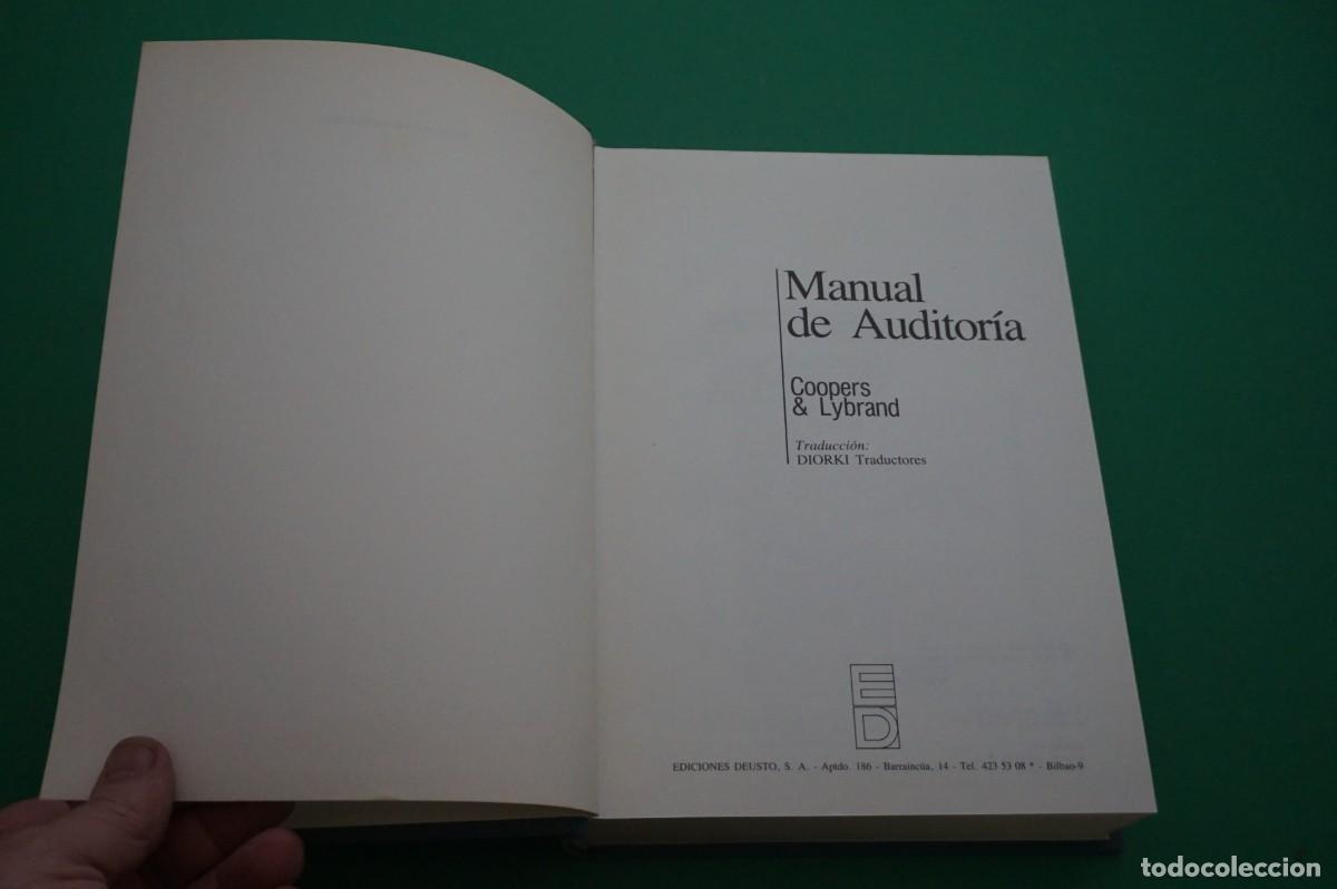 Libros: AMF-27D/ MANUAL DE AUDITORIA - COOPERS & LYBRAND / EDICIONES DEUSTO - Foto 2
