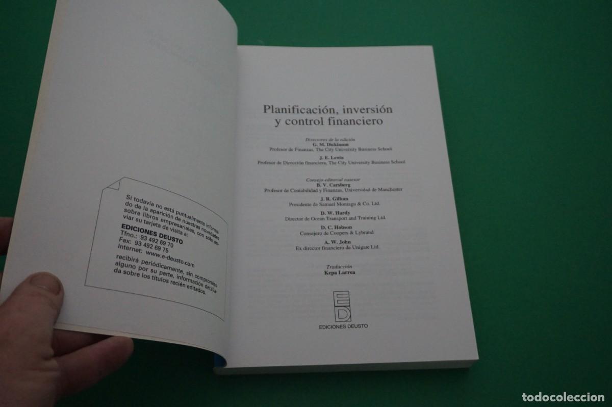 Libros: AMF-27E/ PLANIFICACION, INVERSION Y CONTROL FINANCIERO - G.M. DICKINSON & J.E. LEWIS / DEUSTO - Foto 2