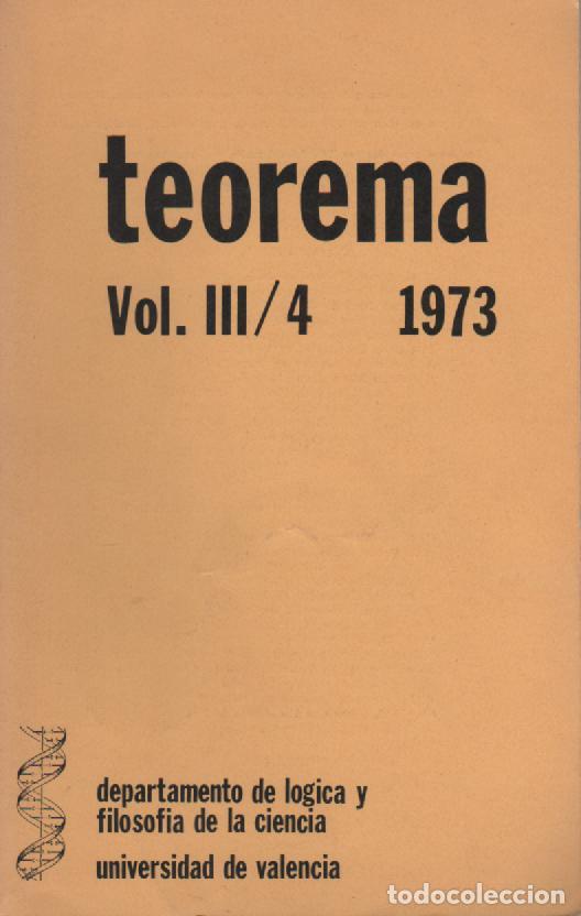 Libros: Teorema. Vol. III/ 4. 1973 - VV.AA - Foto 1