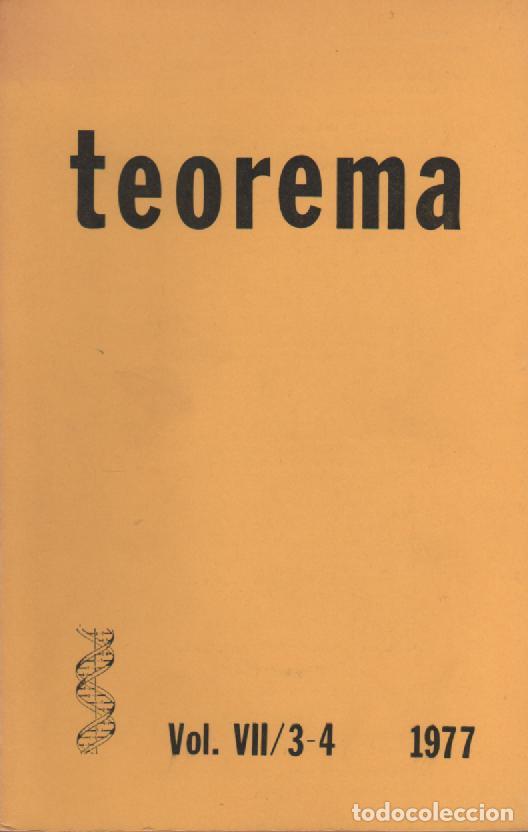 Libros: Teorema. Vol. VII/ 3-4. 1977 - VV.AA - Foto 1