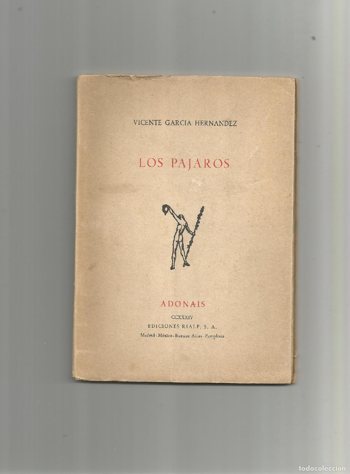 Libros: Los p&aacute;jaros. - GARC&Iacute;A HERN&Aacute;NDEZ, Vicente: - Foto 1