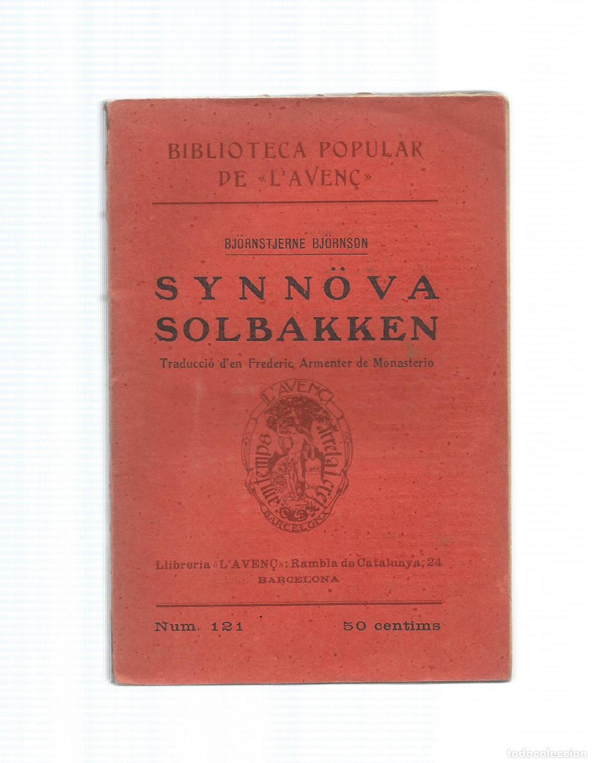 Libros: Synn&ouml;va Solbakken. - BJ&Ouml;RNSON, Bj&ouml;rnstjerne: - Foto 1