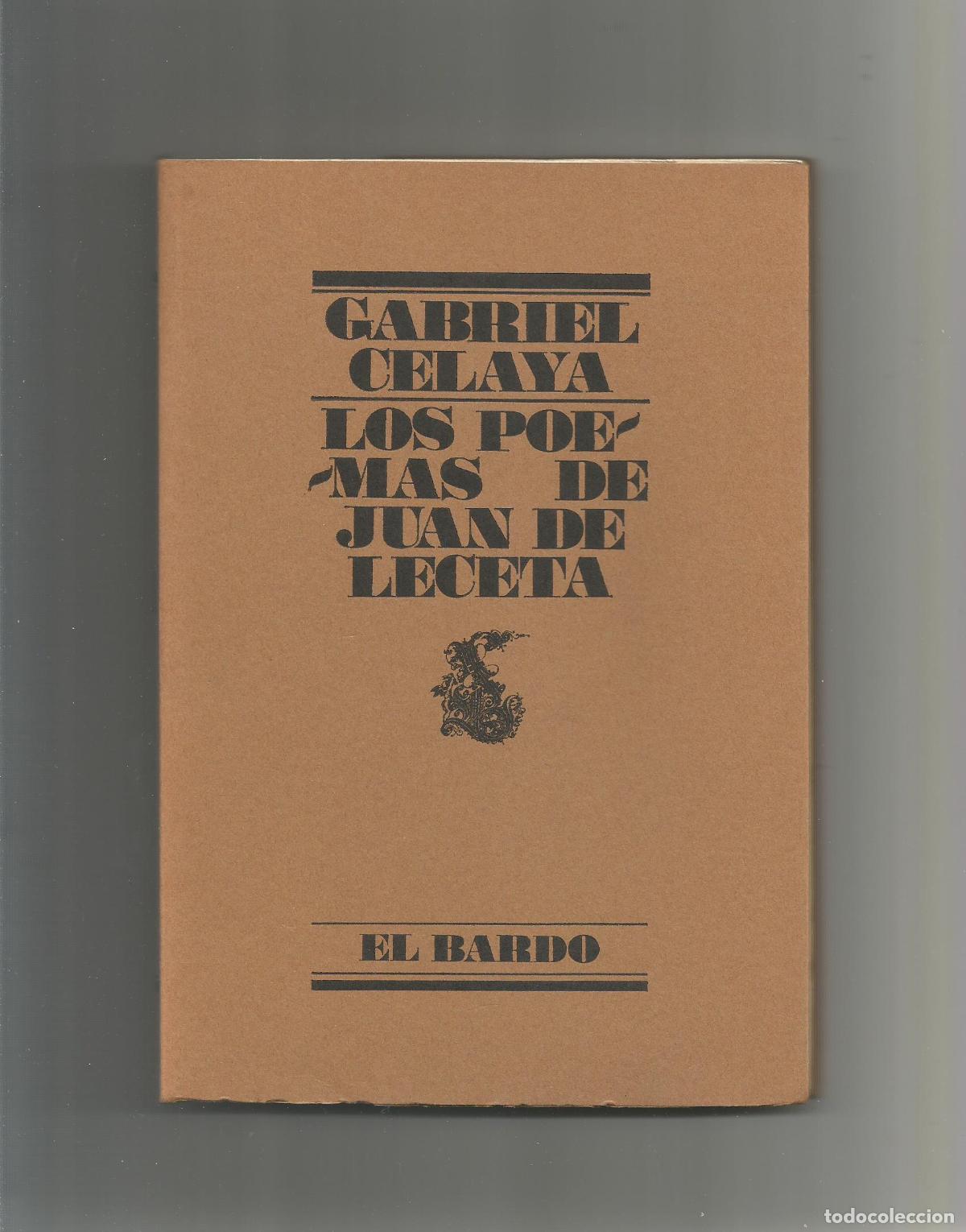 Libros: Los poemas de Juan de Leceta. - CELAYA, Gabriel: - Foto 1