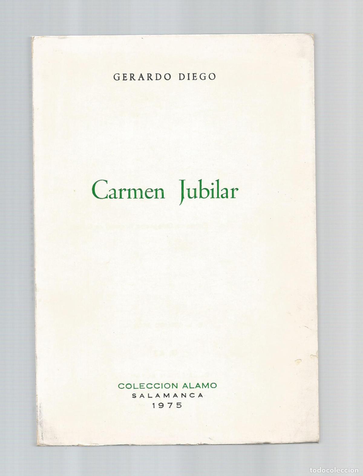 Libros: Carmen Jubilar. - DIEGO, Gerardo: - Foto 1