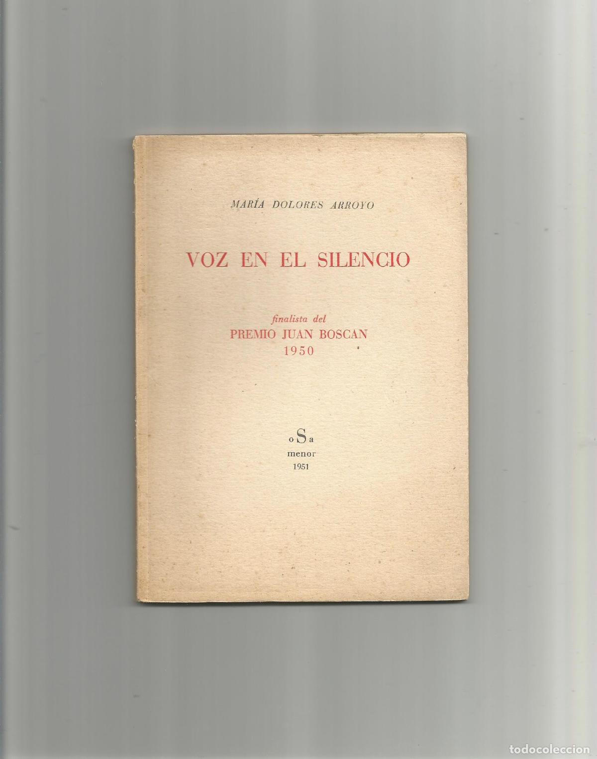 Libros: Voz en el silencio. - ARROYO, Mar&iacute;a Dolores: - Foto 1