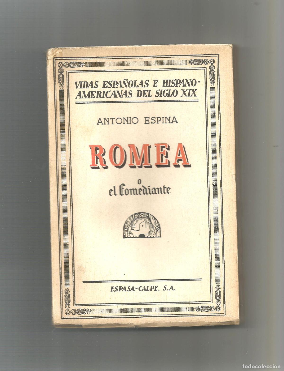 Libros: Romea o el comediante. - ESPINA, Antonio: - Foto 1