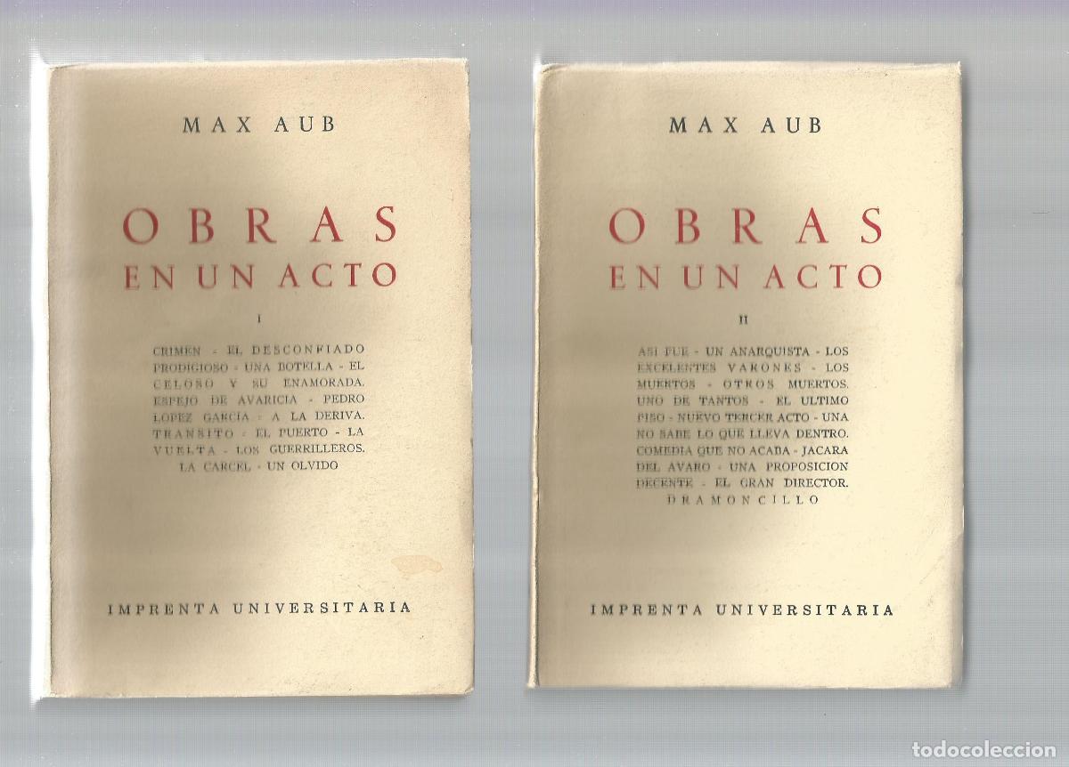 Libros: Obras en un acto. (2 vol.). - AUB, Max: - Foto 1
