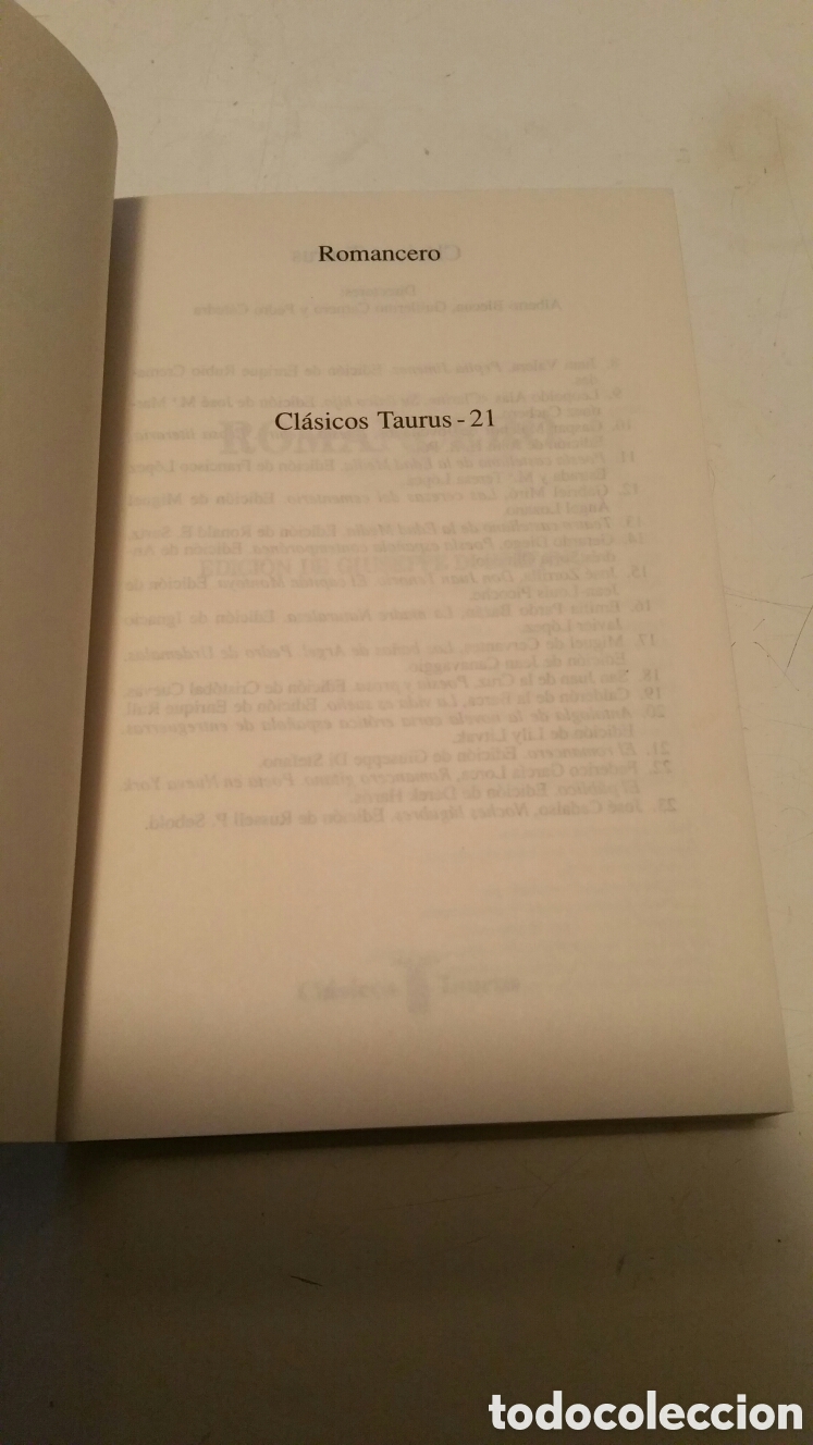 Libros: Romancero. Giuseppe di Stefano, ediciones Taurus, 1993 - Foto 4
