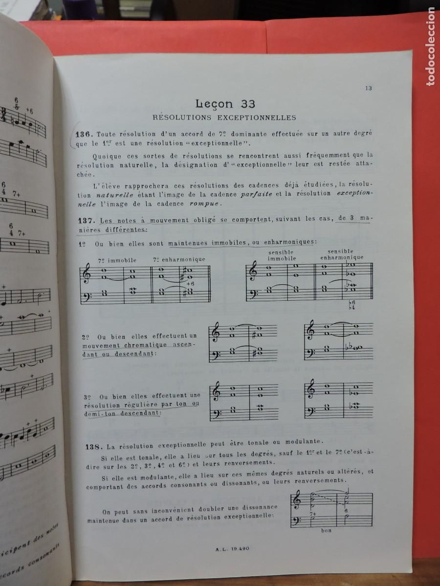 Libros: Cours d&acute;harmonie Analytique. DUPR&Eacute;, Marcel. Alphonse Leduc Editions Musicales. Par&iacute;s - Foto 2