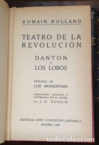Libros: TEATRO DE LA REVOLUCI&Oacute;N. DANTON Y LOS LOBOS. - ROLLAND, Romain. - Foto 1
