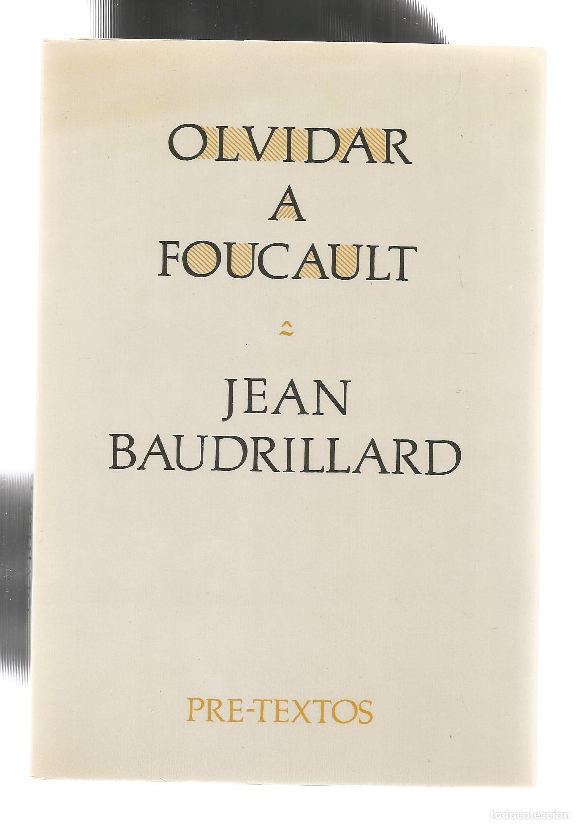 Libros: Olvidar a Foucault. - BAUDRILLARD, Jean: - Foto 1