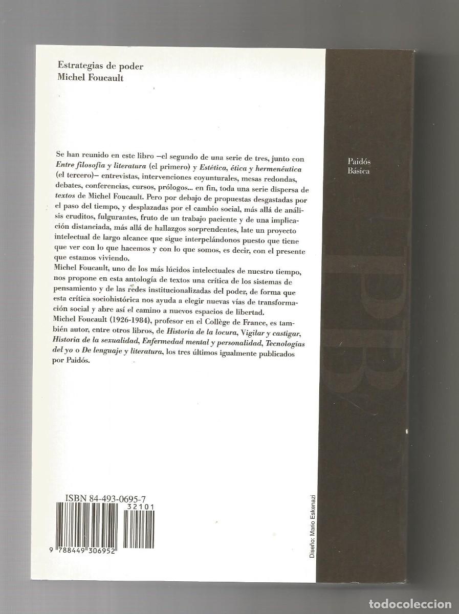 Libros: Estrategias de poder. - FOUCAULT, Michel: - Foto 2