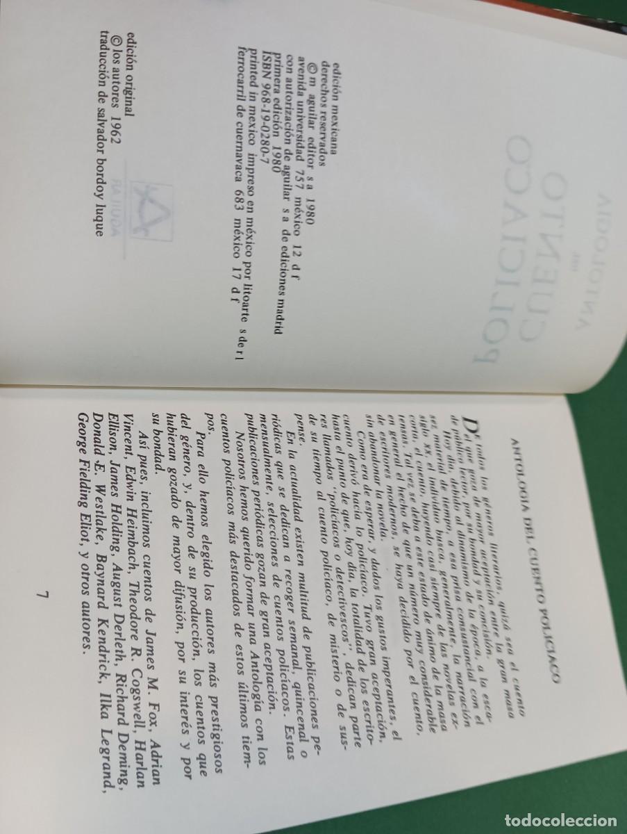 Libros: ANTOLOGIA DEL CUENTO POLICIACO EDITORIAL: Aguilar Ediciones - - Foto 4
