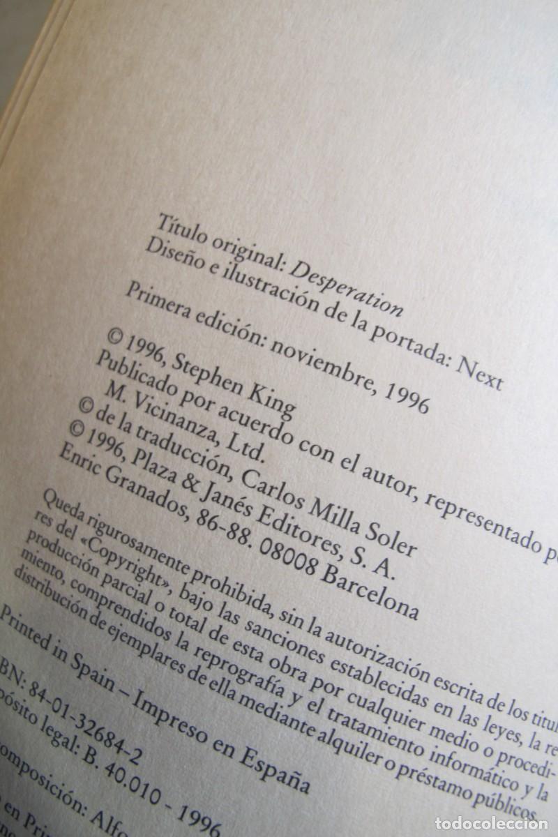 Libros: DESESPERACION. STEPHEN KING. 1&ordf; EDICION PRIMERA - Foto 1