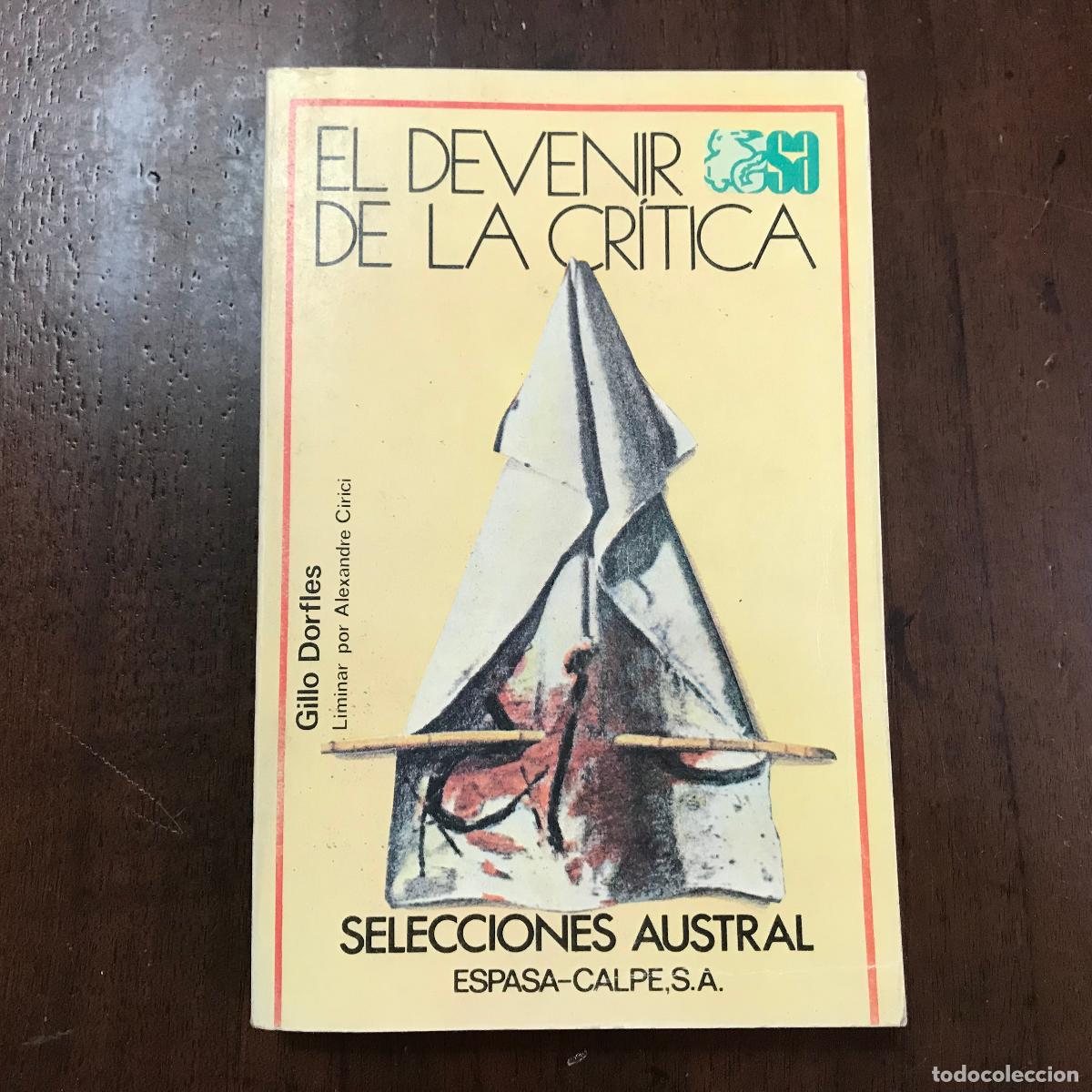 Libros: El devenir de la cr&iacute;tica - Gillo Dorfles - Foto 1
