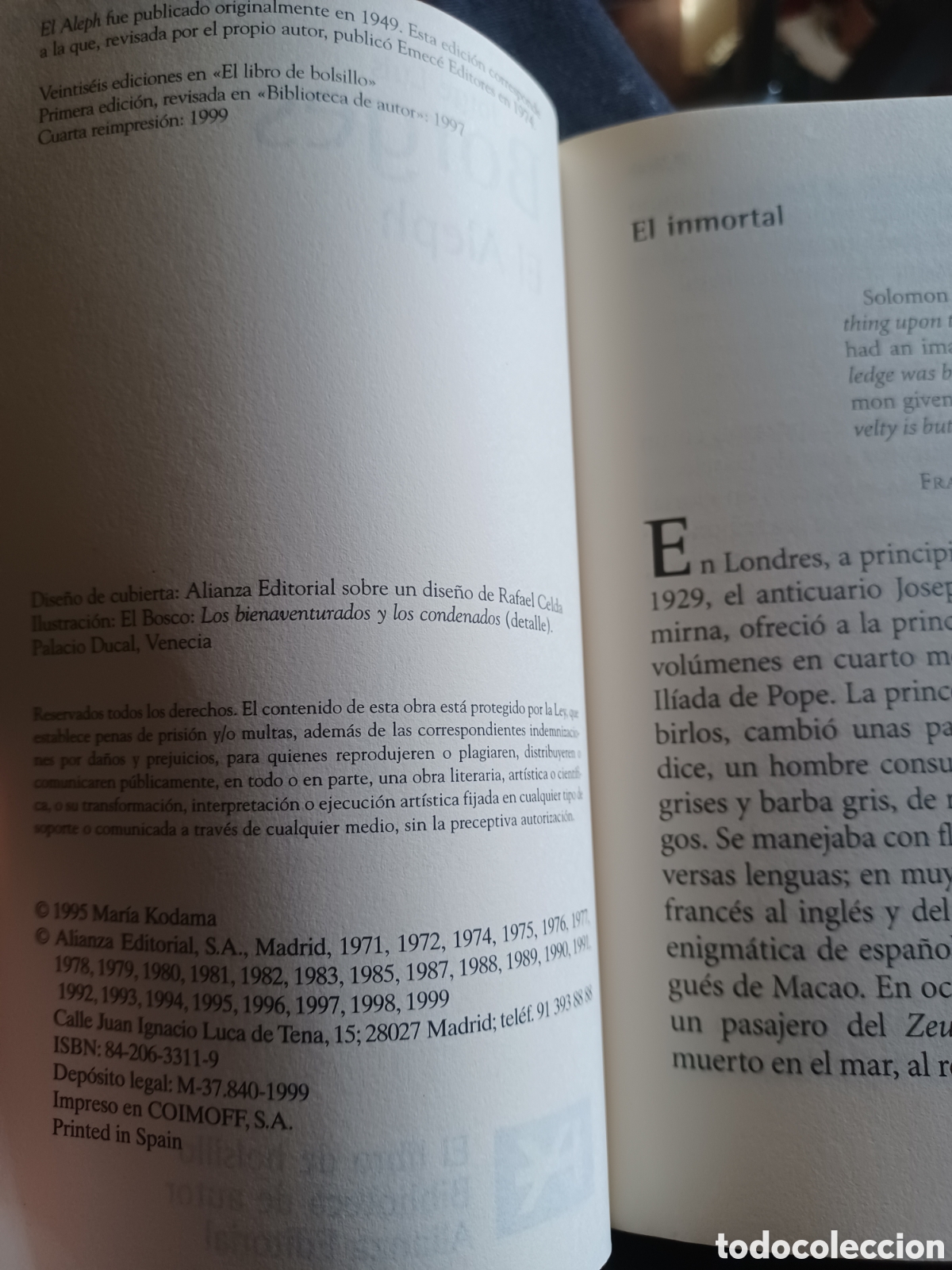 Libros: Barybook 308. El aleph Jos&eacute; Luis Borges Alianza Editorial - Foto 4