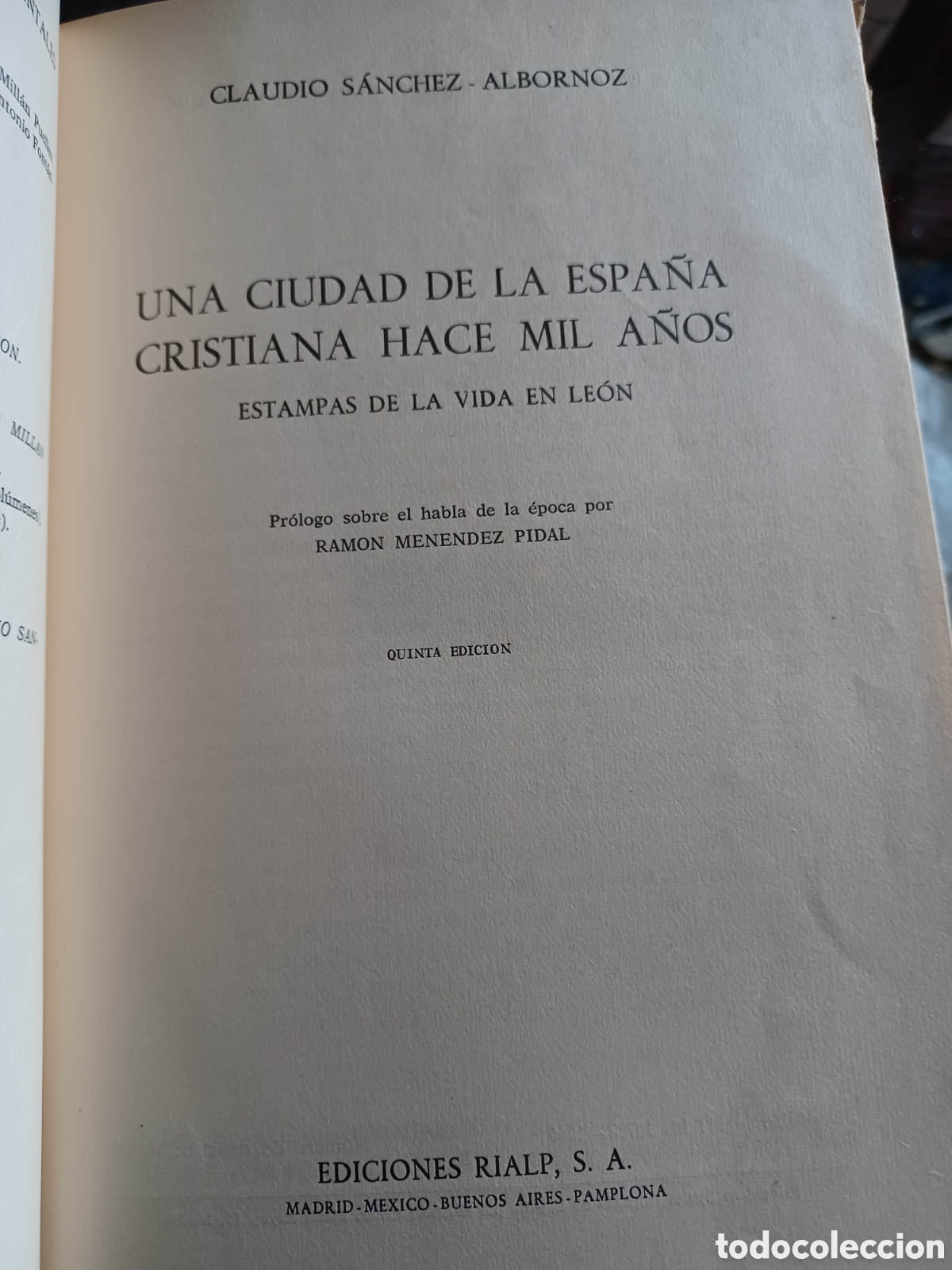 Livres: Barybook 187 Una ciudad de la Espa&ntilde;a cristiana hace mil a&ntilde;os S&aacute;nchez Albornoz Rialp