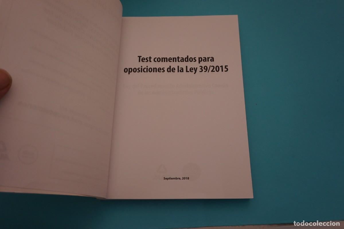 Libros: M1F/ TEST COMENTADOS PARA OPOSICIONES DE LA LEY 39/2015 / EDITORIAL DEL OPOSITOR - Foto 2