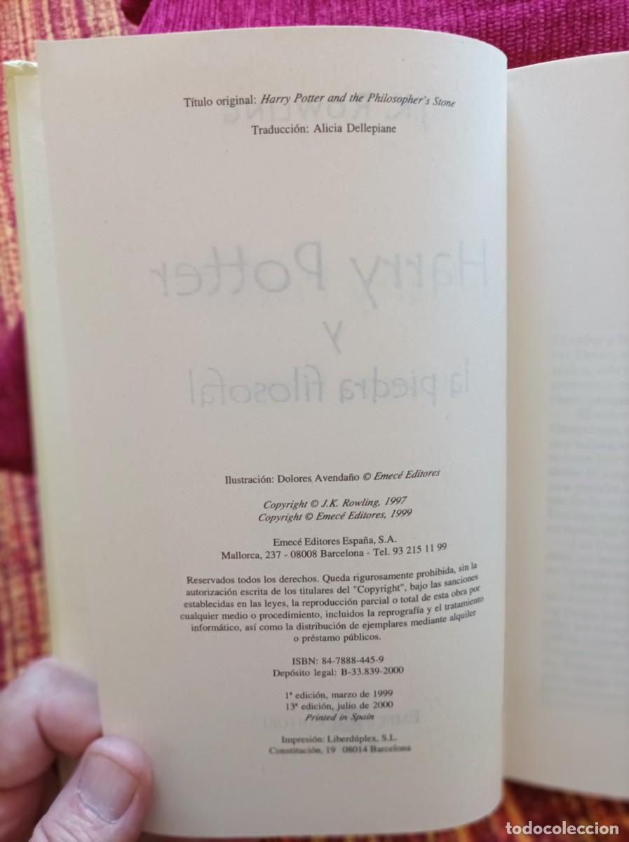 Libros: HARRY POTTER Y LA PIEDRA FILOSOFAL - Foto 2