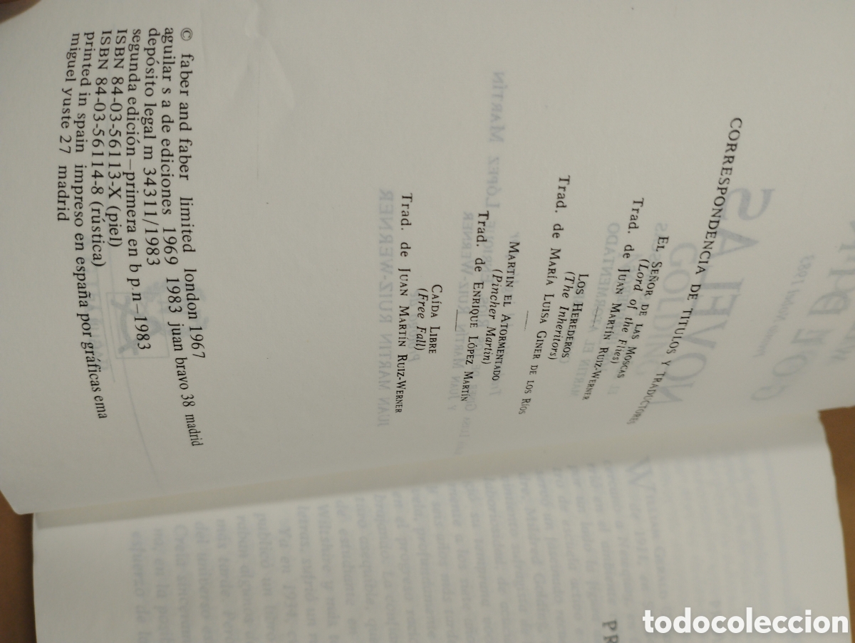 Libros: William Golding. El se&ntilde;or de las moscas. Aguilar. - Foto 4