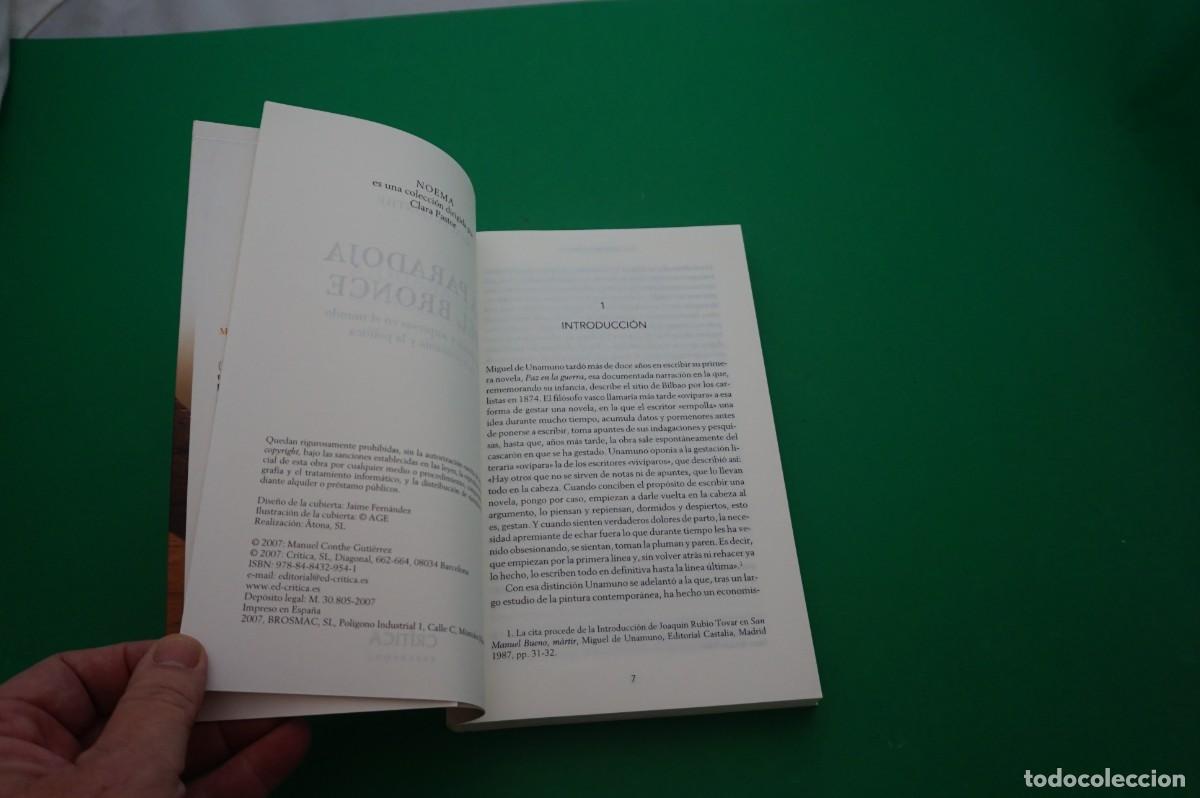 Libros: AMF-29C/ LA PARADOJA DEL BRONCE - MANUEL CONTHE / CRITICA - Foto 3