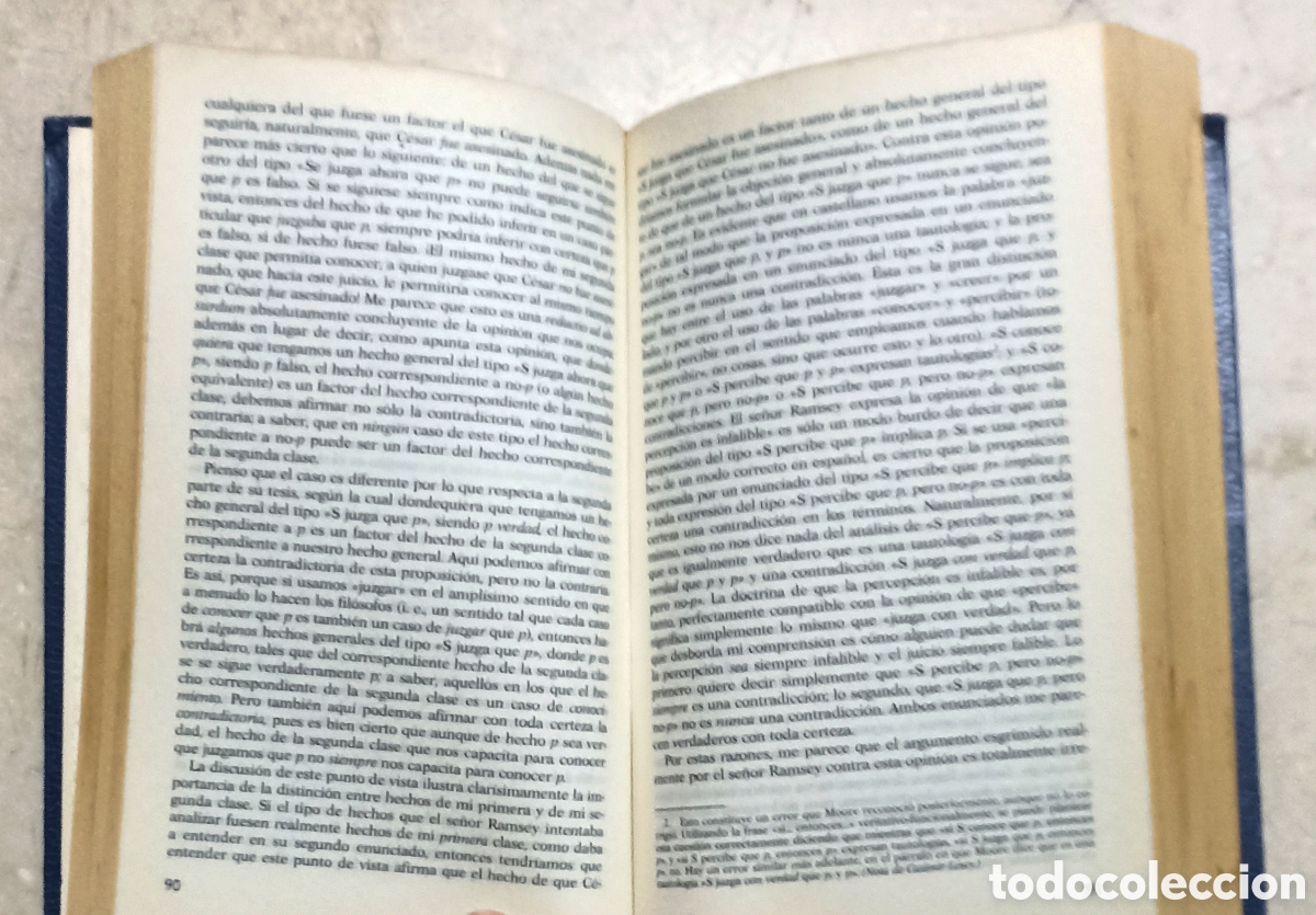 Libros: DEFENSA DEL SENTIDO COM&Uacute;N Y OTROS ENSAYOS - G.E. MOORE - Foto 2