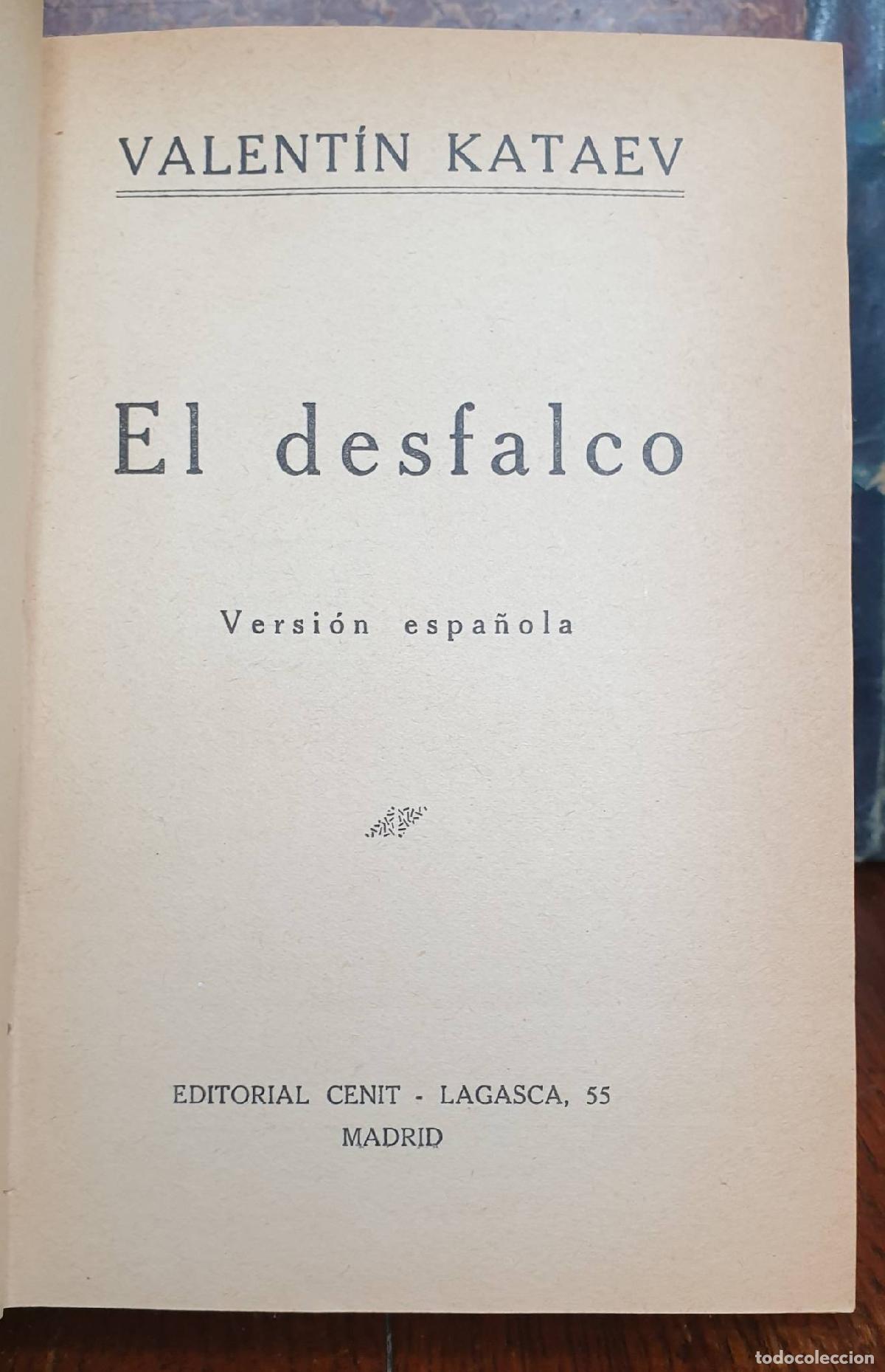 Libros: EL DESFALCO. - KATAEV, Valent&iacute;n. - Foto 1